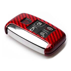 Hukyu 111000142383 Real Carbon Fiber Remote Smart Key Cover Fob Case Shell For Land Rover Jaguar