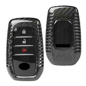 Hukyu 612046566367 Carbon Fiber Smart Key Fob Shell Remote Cover For Toyota Alphard Rav4 Hilux
