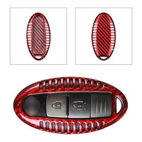 Qx56 Hukyu 612047418986 Carbon Fiber Remote Key Shell Cover Case For Infiniti Q50 Q60 Q70 Qx60 Red