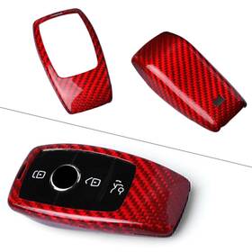 W213 Hukyu 612047774938 Auto Remote Key Case Fob Shell Cover For Benz E-class 17 18 Carbon Fiber