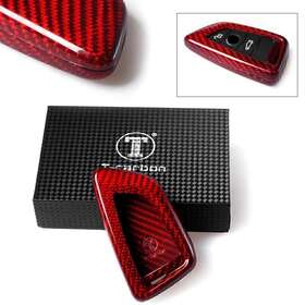 Hukyu 612063444488 Remote Key Case Shell Cover For Bmw X1 F48 X5/6 F15 F16 F45 Gift Carbon Fiber