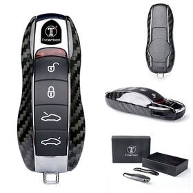 Hukyu 880000473628 Carbon Fiber Remote Key Case Shell Cover For Porsche 911 Cayenne Panamera