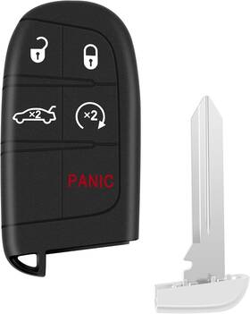 Ikeyoption 774388047666 Replacement For 5 Buttons Proximity Smart Key Fit 2015-2017 Black