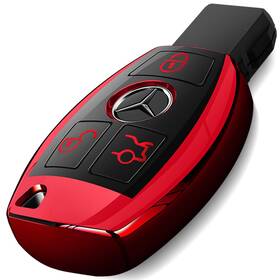 Intermerge 753318552357 For Mercedes Benz Key Fob Cover Premium Soft Tpu Case Red