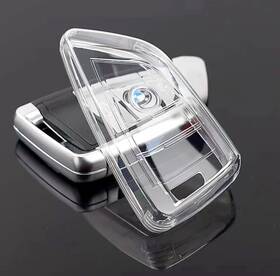 Bw-08 Iuiu For Bmw Key Fob Cover Clear 2 Pack Premium Soft Tpu Full
