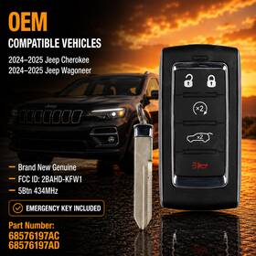 Jeep 68576197ad Oem Cherokee Wagoneer 24-2025 Smart Key 5b 2bahd-kfw1