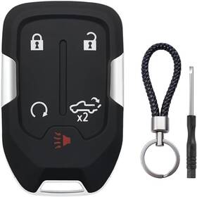 Jc-aa554a13 Jjchq Key Fob Shell Case Replacement Fits For Chevy Silverado 2022 2021 2020 Black