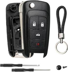 Jc-bh0125 Jjchq 4 Button Key Fob Keyless Entry Remote Shell Case Replacement For Chevy Black