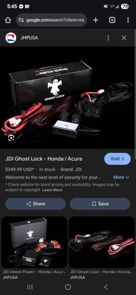 78121045555 Jordan Industry Jdi Ghost Lock Gps Anti-theft Honda-acura New . No Box