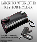 K01-naff-l1p01-a Icbeamer Carbon Fiber Pattern Leather Key Fob Holder Case Smart
