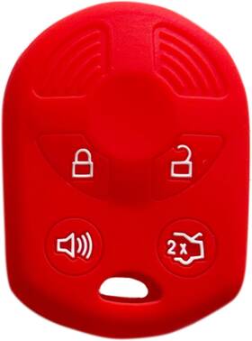 Sfd09r Karlingjun Key Fob Cover For Ford Mazda Mercury 4 Buttons Silicone Remote Red