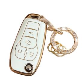 K15-1-4 Kepdul Ford Key Fob Cover Shell For Fusion Bronco F-150 F-250 F-350 Ranger White
