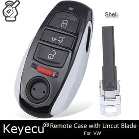 Keyecu 120717251654 For Volkswagen Touareg 2011 2012 2013 2014 2015 2016 Remote Key Shell Case Fob