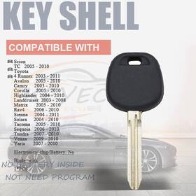 10xtransponder Keyecu 619730185231 Ignition Blank Key Shell For Toyota Corolla Camry 4runner Uncut