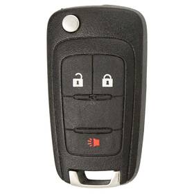 Rk-gm-fp3.go Keyless2go Replacement For Keyless Remote 3 Button Flip Car Key Fob 1 Black
