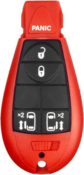 Kc-m3n5wy783x Keylesscanada 1 New Red Keyless Entry 5 Buttons Remote Start Car Key Fob Fobik