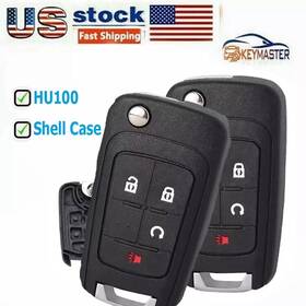 Hu100 Keymaster Buttons 2x Remote Key Shell Case For Chevrolet Equinox 2011 2012 2013 2014 - 2018 4b