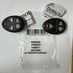 9977286 Keystart Gm043d New Remote 5004044 448617 2pk