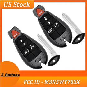 03fc-ykq-089 Kible 2x Remote Key Fob For 2009-2013 Dodge Durango Charger / Jeep Grand Cherokee 5btn 03fc-ykq-089 Kible 2x Remote Key Fob For 2009-2013 Dodge Durango Charger / Jeep Grand Cherokee 5btn