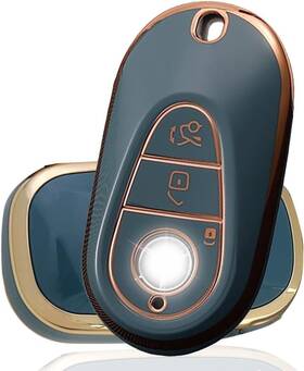 Okjybdk-bc-xin-03 Kulcsok Key Fob Cover Compatible With Mercedes C Class S Mb Glc Eqs Eqe A Gray