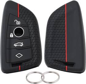 Skbms01 Lcyam Silicone Key Fob Cover Case 4 Buttons Fits For Bmw X1 Honeycomb Pattern