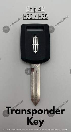 1597638 Lincoln New Oem Transponder Chip Tex 4c Ignition Car Key Replacement H72 H75