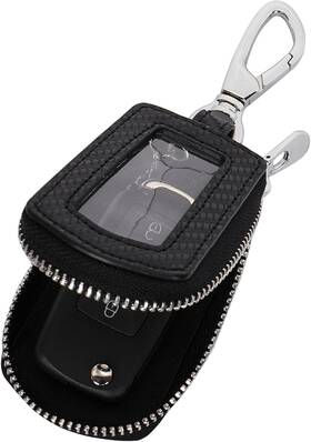 Linscraft 736524416231 Universal Premium Car Key Fob Case Leather Cover A Black