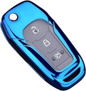 Linwei-022-036 Linwei Ford Key Fob Case - F150/f250/fusion/mondeo/s-max/edge Compatible Blue