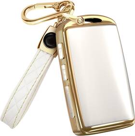 Lucrum 608028219024 For Mazda Cx5 Key Fob Cover And Leather Keychain - Tpu Case White