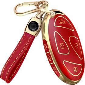 Kfbhyu05 Lucrum Hyundai Ioniq 6 Key Fob Cover Leather Keychain Tpu Case For 7 Buttons