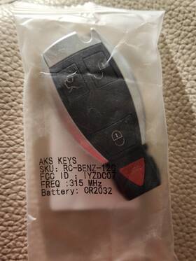 Rc-benz-12c Mercedes-benz Key Fob Replacement/ Aks Keys/ Sku