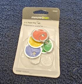 9976599 Minute Key 4 Pieces Multiple Colors 1-1/4 Inch Paper Tags
