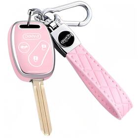 H-onda-a004 Montague Honda Key Fob Cover With Leather Keychain Tpu Case For Accord Civic Cr-v