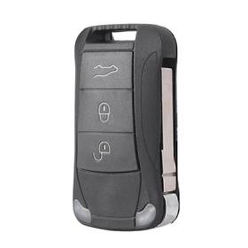 Moto Ht 612008212370 Car 3-button Remote Key Shell Fob Case For Porsche Cayenne 2003-2011 2004 Black