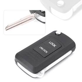 Motohij 536123395940 2 Buttons Remote Fob Case Fold Key Flip Shell For Mitsubishi Outlander 2003-2010