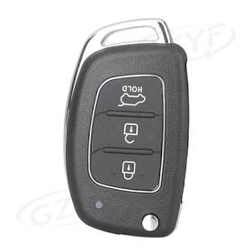 Motohij 536123415914 Flip Remote Key Fob Shell For 2013-14 Hyundai Santa Fe Ix45 3 Buttons Case