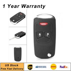77us Motorshop 420017723554 3 Button Folding Remote Key Shell Case Flip Fod For Jeep Chrysler Dodge Usa