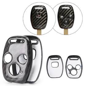 Motorshop168 336854316876 Carbon Fiber Key Case Fob Shell For Honda Accord Civic Fit Odyseey Pilot New