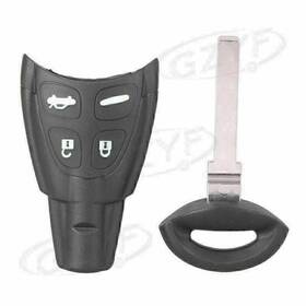 Motorshop168 550730477424 Key Fob With Emblem Remote Shell For Saab 9-3 Sport Sedan /convertible 03-07