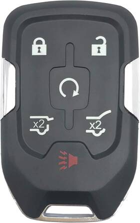 M-001 Muxkenper Remote Smart Car Key Fob Cover Shell Case Fit For Chevy 6 Buttons Black
