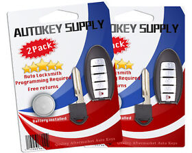 Rc-nissan-07clot02 New Replacement For Nissan Smart Prox Key Fob With Start 5b R5s180144014 2 Pack