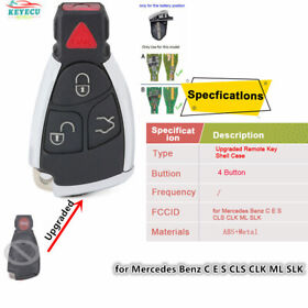 New Upgraded Remote Key Shell Case Fob For Mercedes Benz C E S Cls Clk Ml Slk