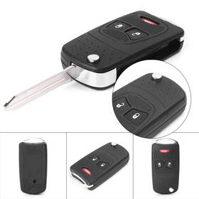Nomura 550714321385 3-buttons Flip Folding Remote Key Shell Case For Jeep Patriot 2007-2010 2008 09