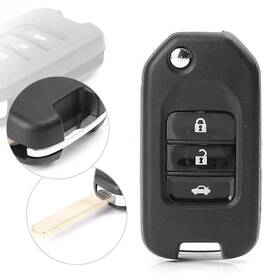 Nomura 550714653684 Replace Flip Key Fob Case Shell Uncut Blade For Honda Civic Fit Hr-v Xr-v