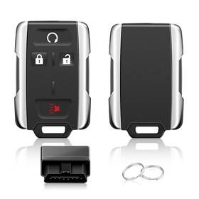 Ls710-2 Nrgedzam 2pcs 4 Buttons Car Remote Key Fob Compatible For 2014-2018 Gmc Sierra Chevrol