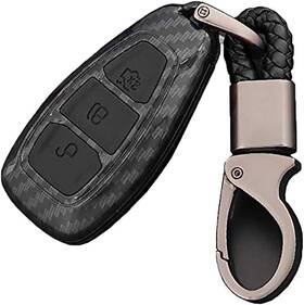 Ontto 799649667360 For Ford Carbon Fiber Smart Key Cover Case Shell Black
