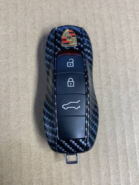 7pp.959.753.eg Porsche Suv Smart Remote Key Fob Rare Carbon Fiber Oem Tested