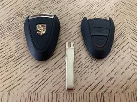 Psch002 Porsche New Diamond Key 2 Button Remote Shell Keyless Entry Fob With Blade &logo