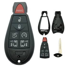 P-022 Puianyiq Replacement Key Fob Shell Case Fits For Chrysler Town Country Dodge Ram 1500