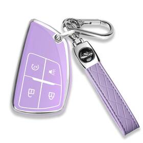 4-chrome-purple Qbuc Chevy Key Fob Cover Tpu Case For 2021-2026 Colorado Equinox Silverado